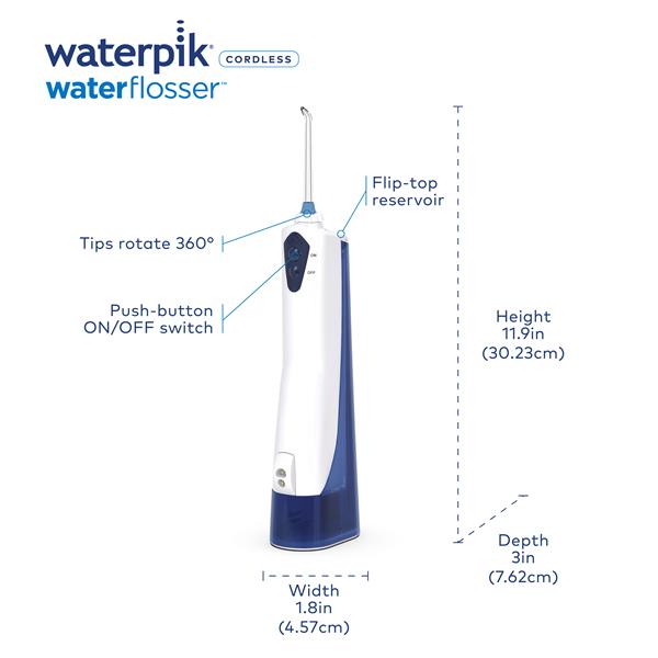 White Waterpik™ Cordless Water Flosser WP-360 - Waterpik