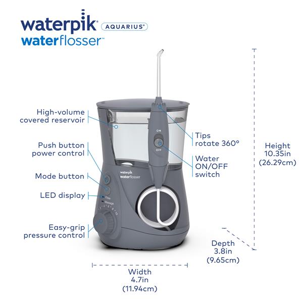 Gray Waterpik™ Aquarius™ Water Flosser - Waterpik
