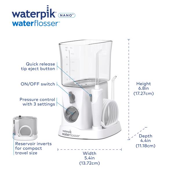 White Waterpik™ Nano Water Flosser - Waterpik