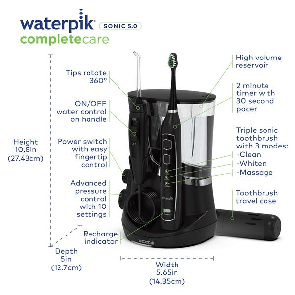 Black Waterpik™ Complete Care 5.0 Combo - Waterpik